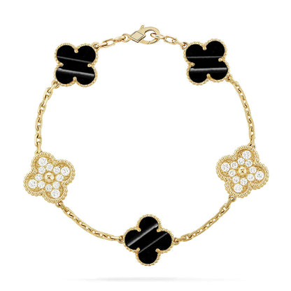 [AuraEcho] CLOVER 5 MOTIF PULSAR STONE BRACELET COLLECTION