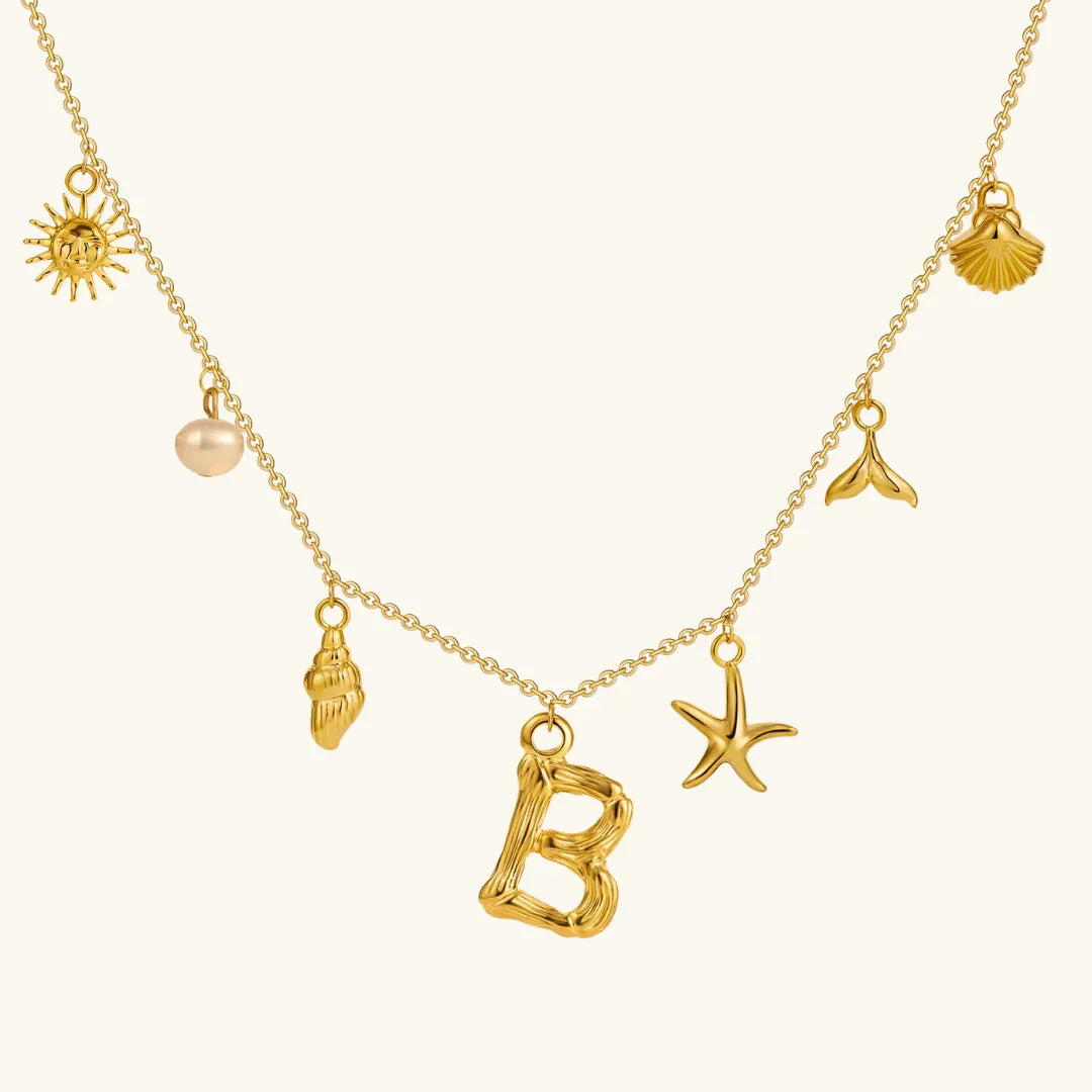 [AuraEcho]Avaria Ocean Initial Necklace