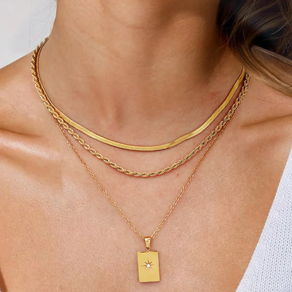 [AuraEcho]Raphaela Layered Gold Necklace