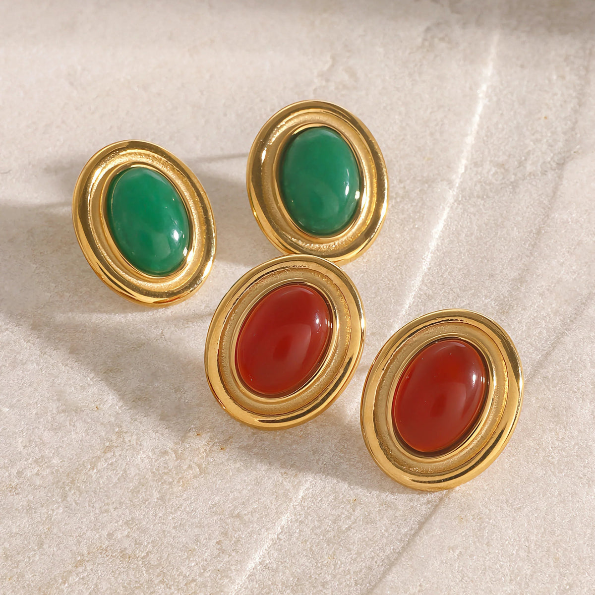 [AuraEcho]Fresca Gemstone Earrings