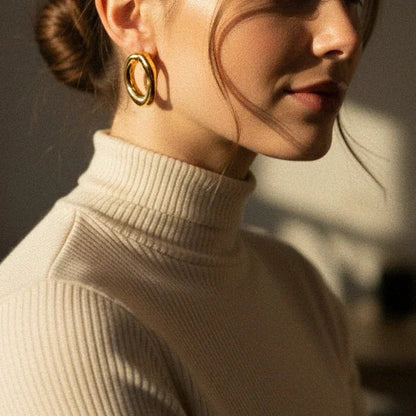 [AuraEcho]Raquel Open Oval Earrings