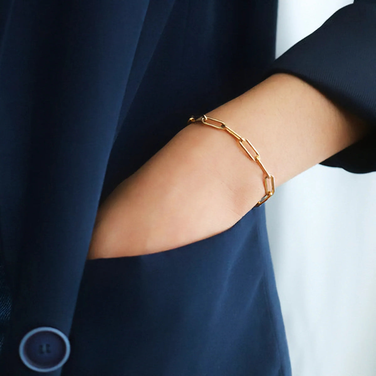[AuraEcho]Eloise Gold Paperclip Bracelet