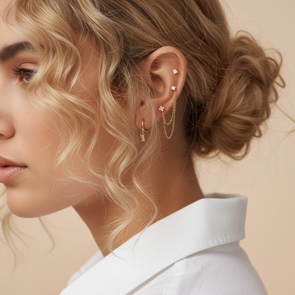 [AuraEcho]Dina Essential Diamond Earrings Bundle