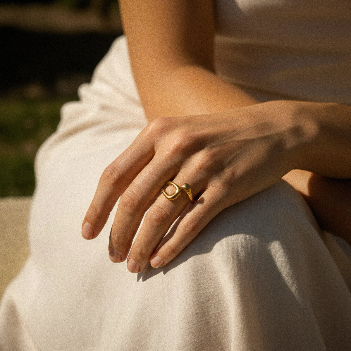[AuraEcho]Bernice Open Ended Gold Ring