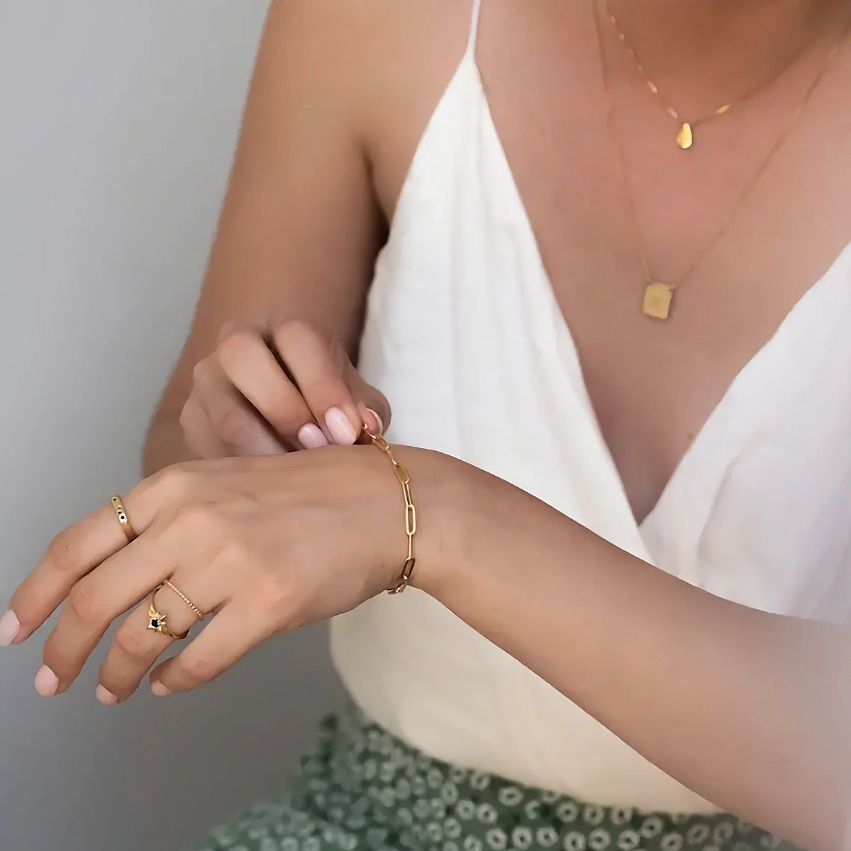 [AuraEcho]Eloise Gold Paperclip Bracelet