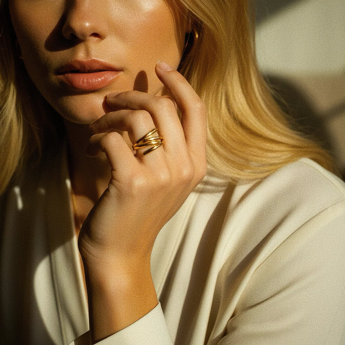 [AuraEcho]Shay Contemporary Gold Ring