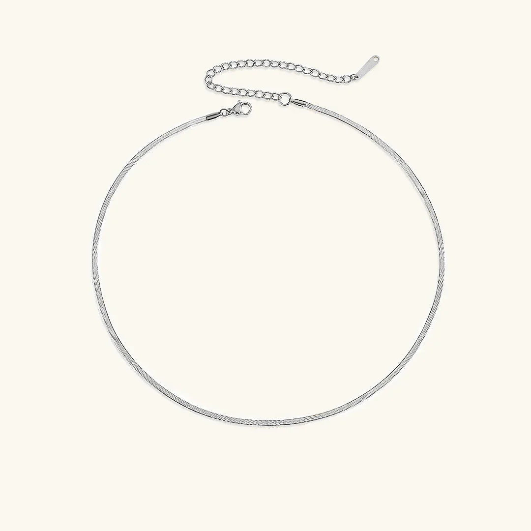 [AuraEcho]Elizabeth Gold Herringbone Necklace
