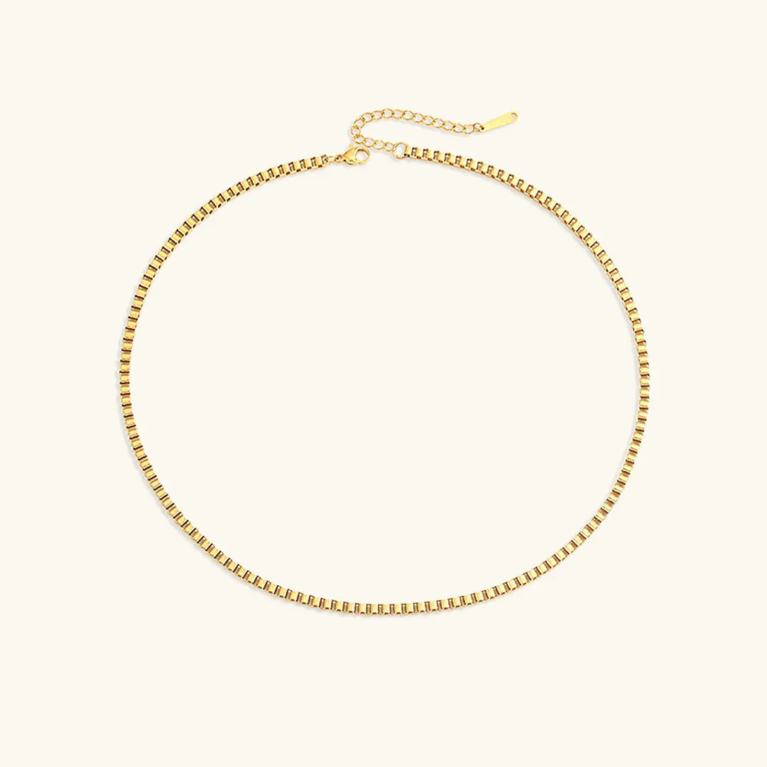 [AuraEcho]Danica Box Chain Gold Necklace