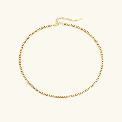 [AuraEcho]Danica Box Chain Gold Necklace