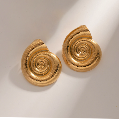 [AuraEcho]Nauticia Gold Shell Earrings