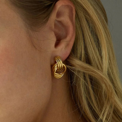 [AuraEcho]Luna Layered Hoop Earrings