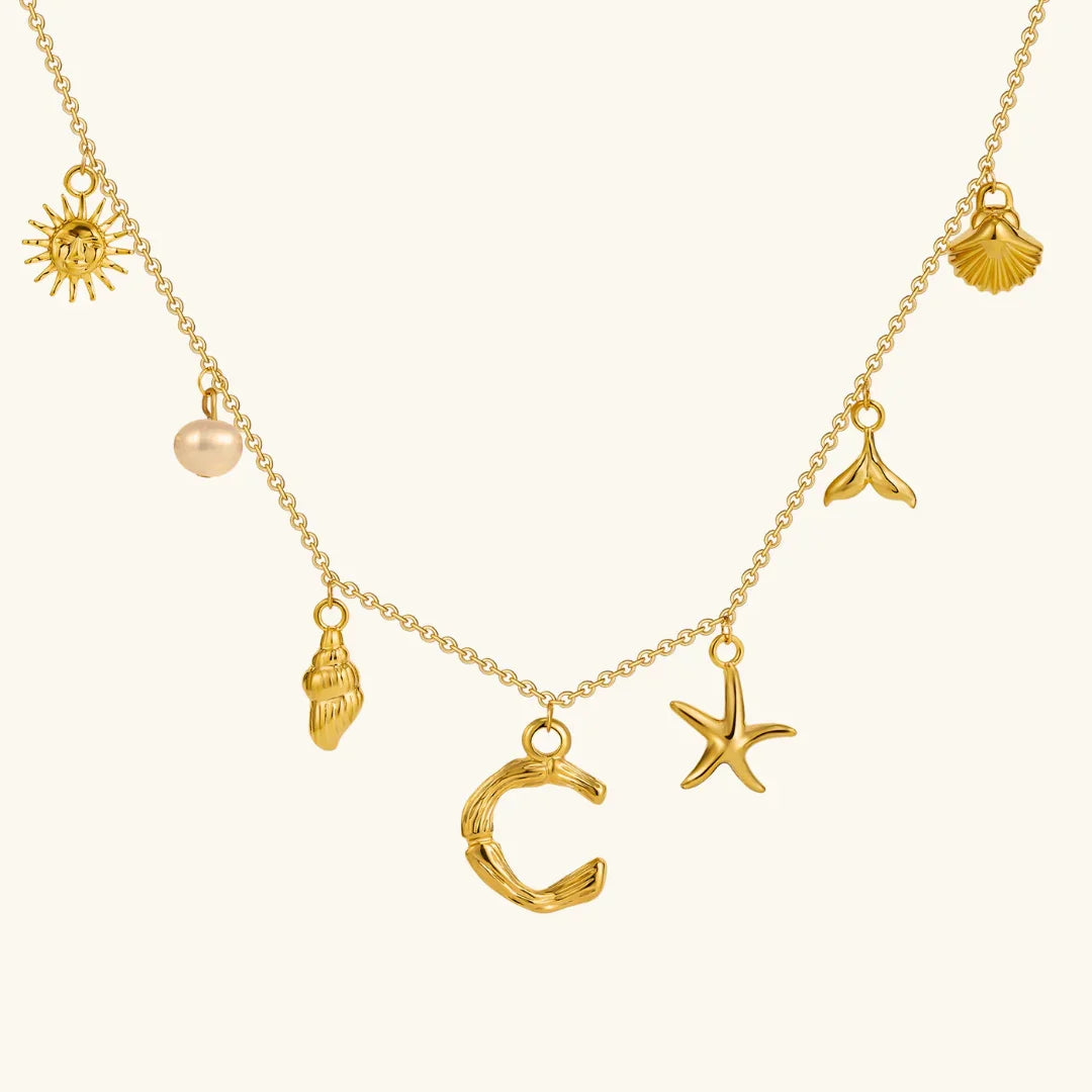 [AuraEcho]Avaria Ocean Initial Necklace