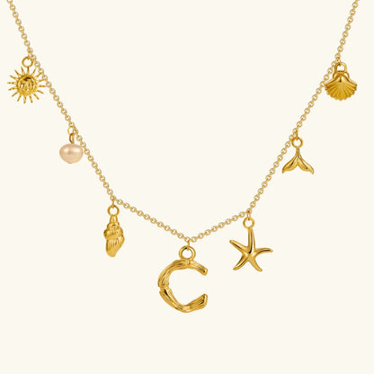 [AuraEcho]Avaria Ocean Initial Necklace