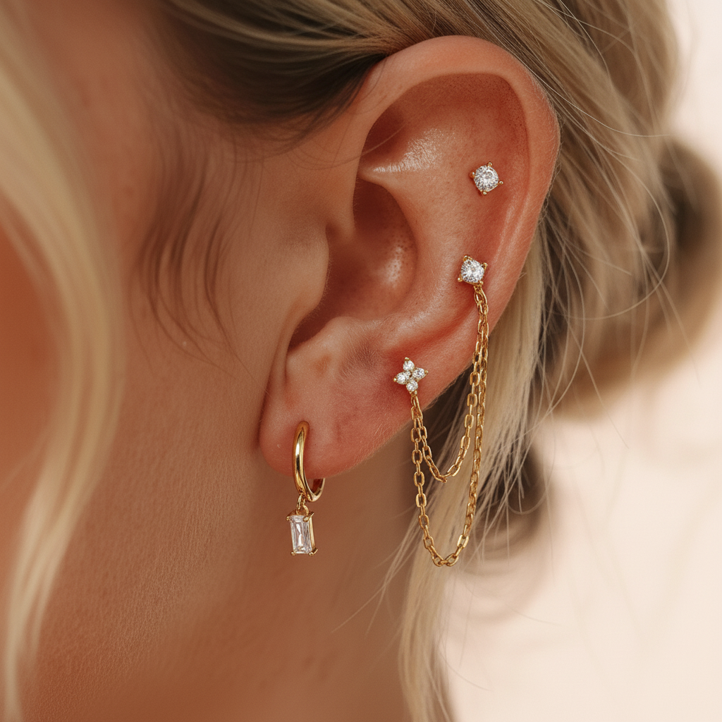 [AuraEcho]Dina Essential Diamond Earrings Bundle
