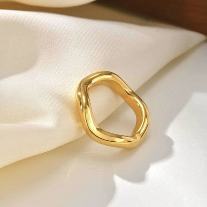 [AuraEcho]Lunaria Gold Wave Ring