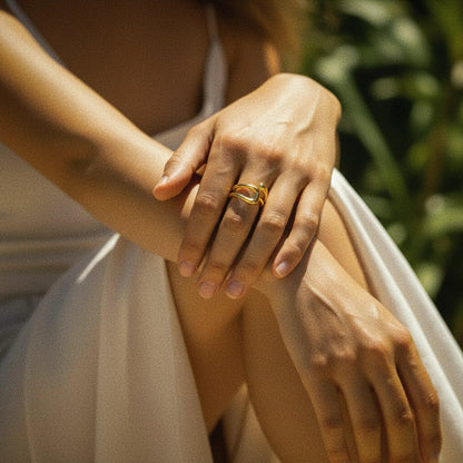 [AuraEcho]Bernice Open Ended Gold Ring