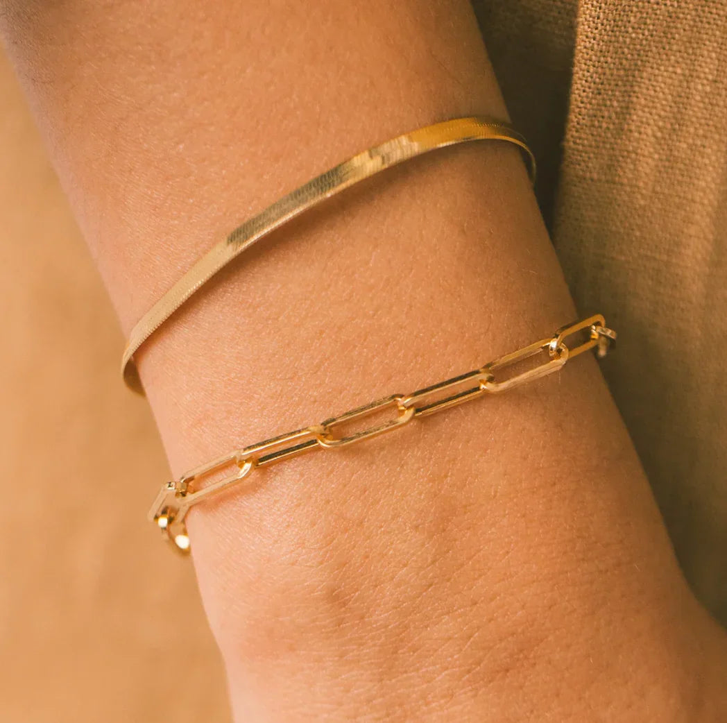 [AuraEcho]Eloise Gold Paperclip Bracelet
