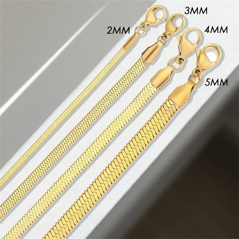 [AuraEcho]Elizabeth Gold Herringbone Necklace