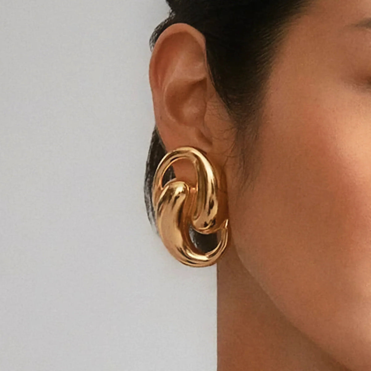 [AuraEcho]Dansley Water Drop Gold Earrings