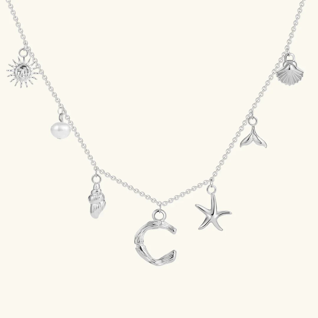 [AuraEcho]Avaria Ocean Initial Necklace