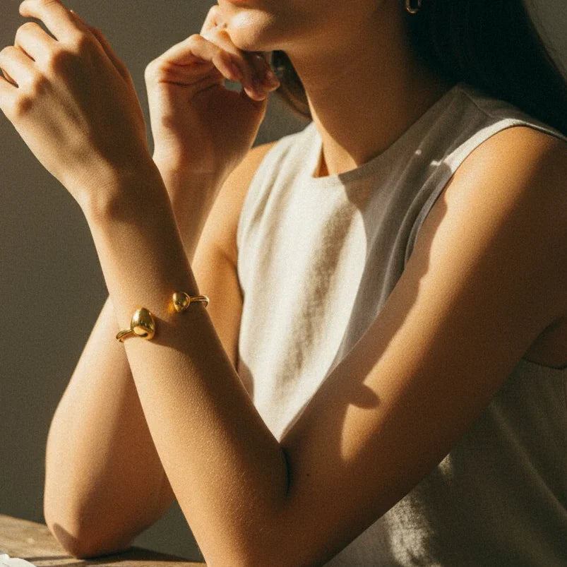 [AuraEcho]Mallory Minimalist Gold Cuff