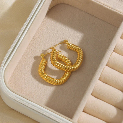 [AuraEcho]Emani Twist Square Earrings