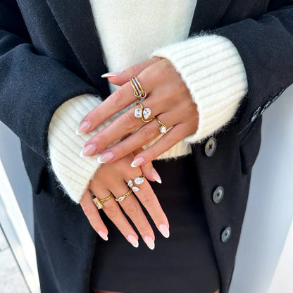 [AuraEcho]Chastity Diamond Ring Stack