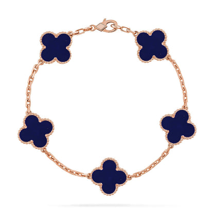 [AuraEcho]CLOVER 5 MOTIF LAPIS LAZULI BRACELET COLLECTION