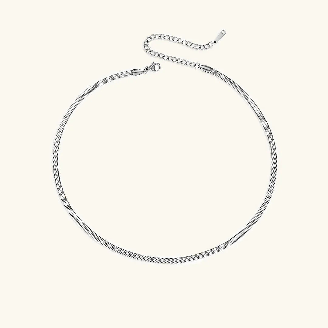 [AuraEcho]Elizabeth Gold Herringbone Necklace