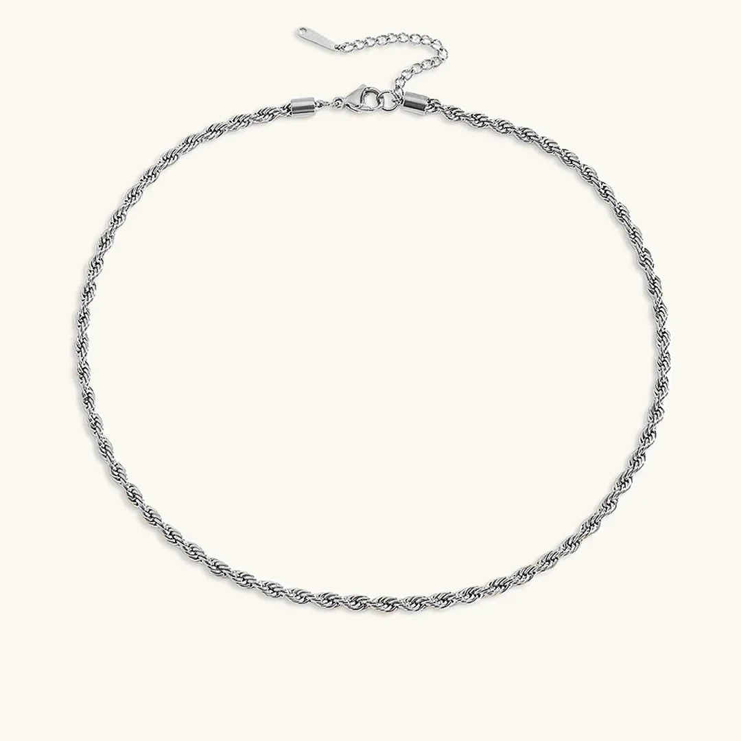 [AuraEcho]Bianca Rope Chain Gold Necklace