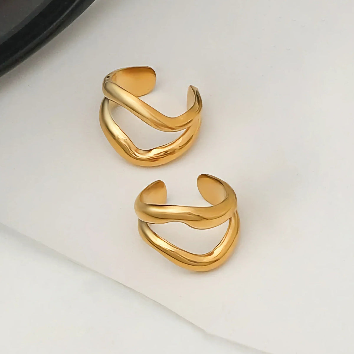 [AuraEcho]Rosiel Gold Ear Cuff Earrings