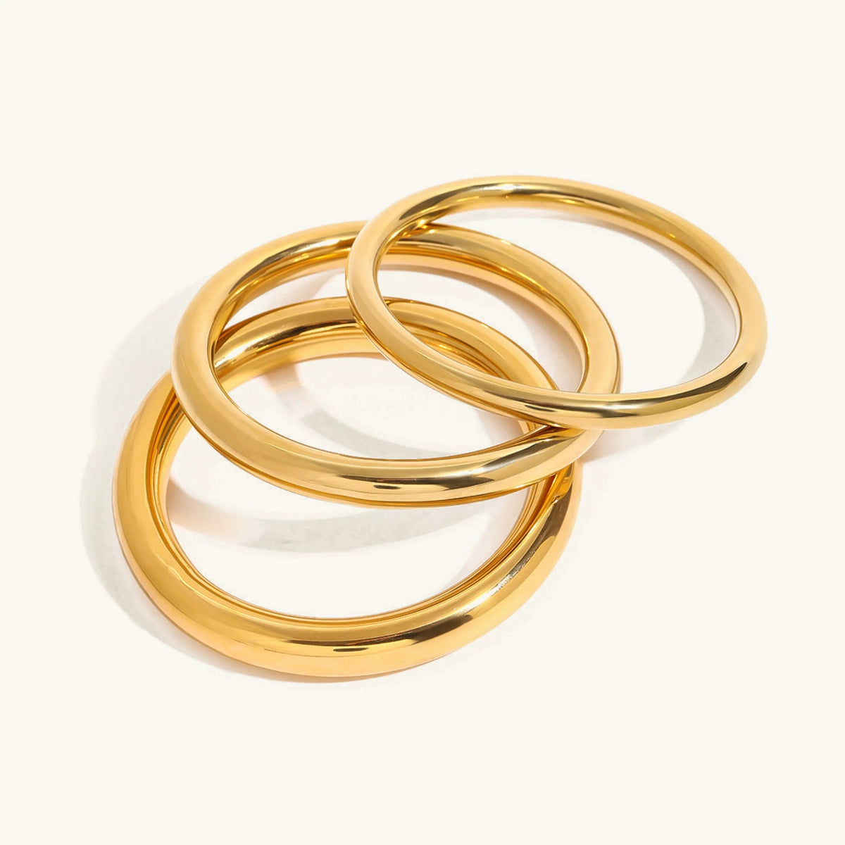 [AuraEcho]Lina Smooth Gold Bangle