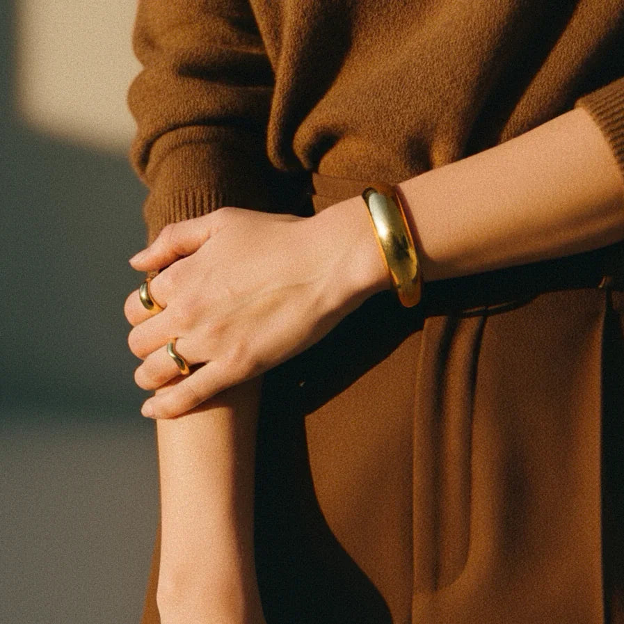 [AuraEcho]Lunaria Gold Wave Ring