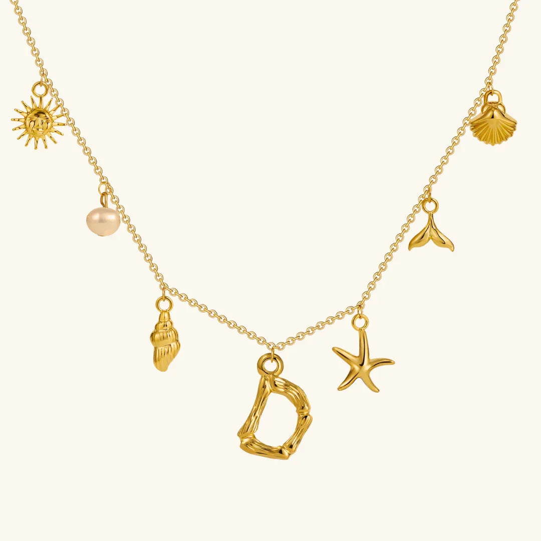 [AuraEcho]Avaria Ocean Initial Necklace