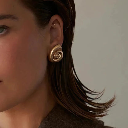 [AuraEcho]Nauticia Gold Shell Earrings