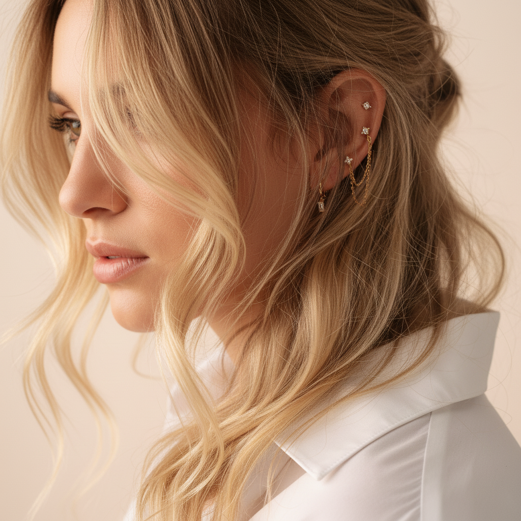 [AuraEcho]Dina Essential Diamond Earrings Bundle