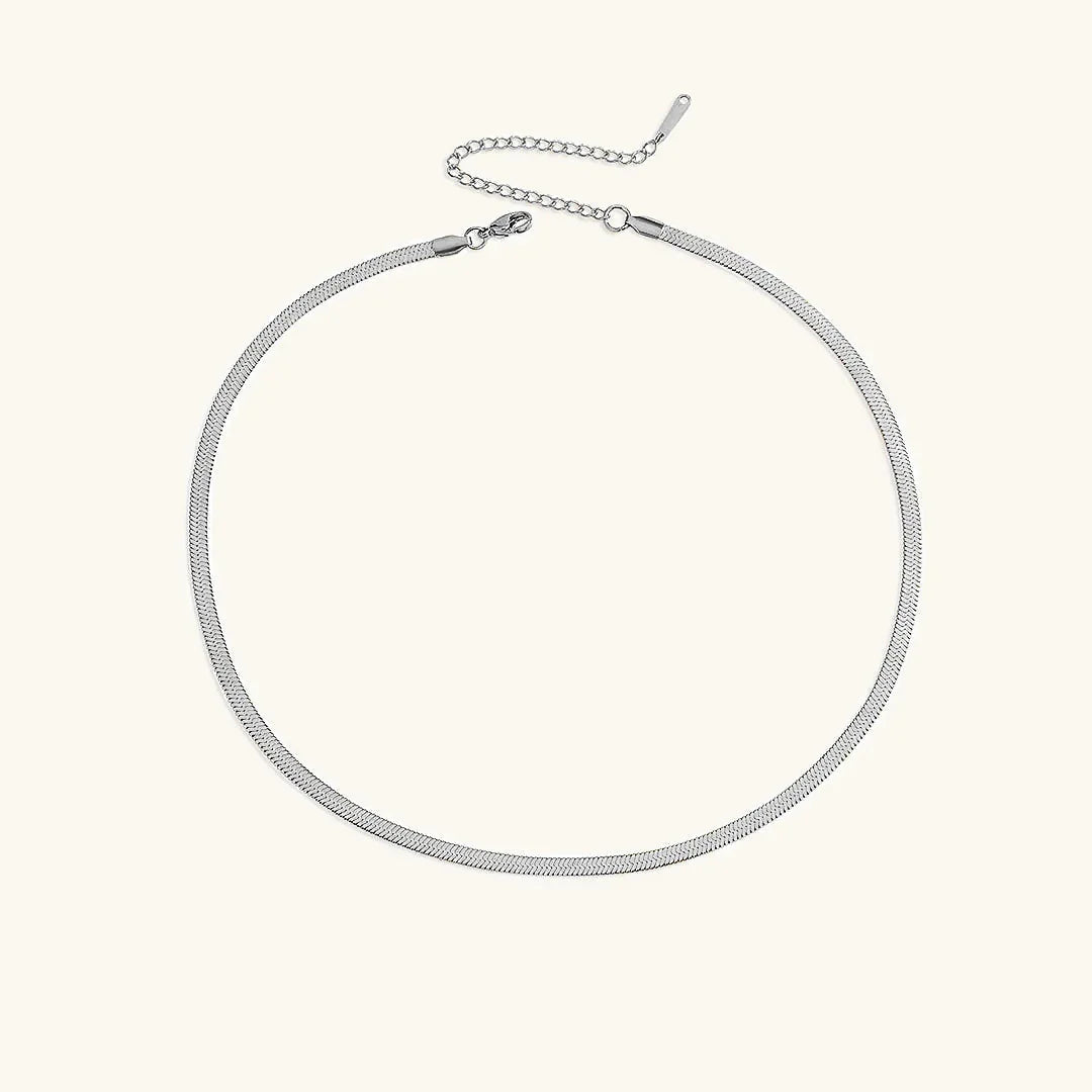 [AuraEcho]Elizabeth Gold Herringbone Necklace
