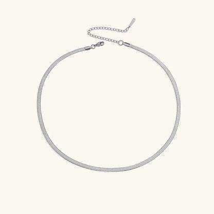 [AuraEcho]Elizabeth Gold Herringbone Necklace