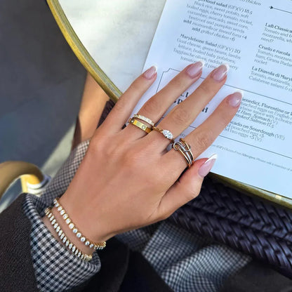 [AuraEcho]Chastity Diamond Ring Stack