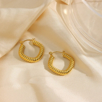 [AuraEcho]Emani Twist Square Earrings
