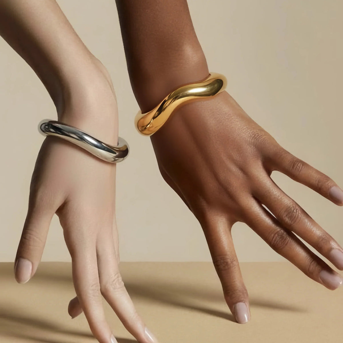 [AuraEcho]Zaria Asymmetrical Gold Bangle