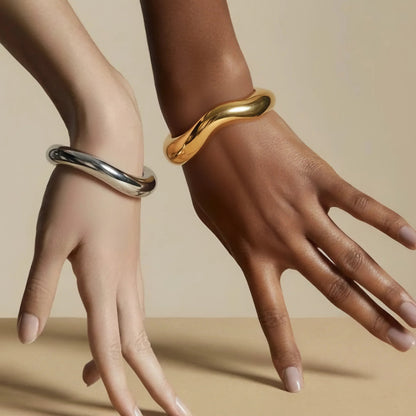 [AuraEcho]Zaria Asymmetrical Gold Bangle