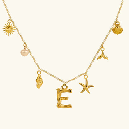 [AuraEcho]Avaria Ocean Initial Necklace