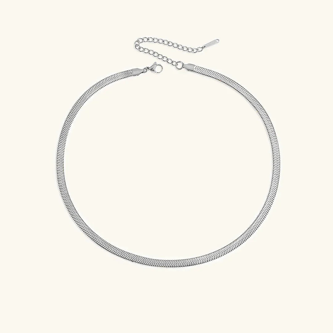 [AuraEcho]Elizabeth Gold Herringbone Necklace