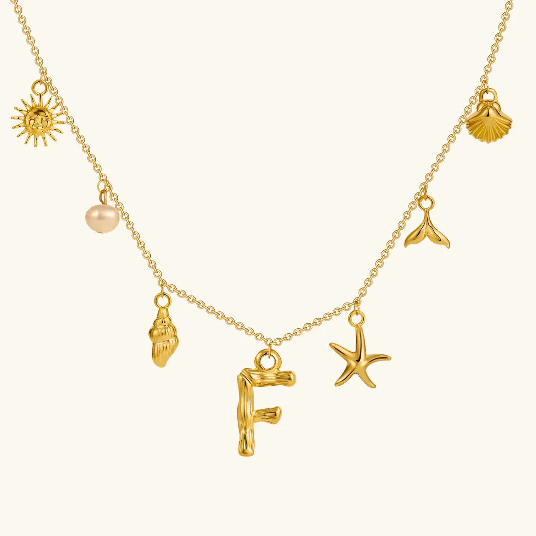 [AuraEcho]Avaria Ocean Initial Necklace
