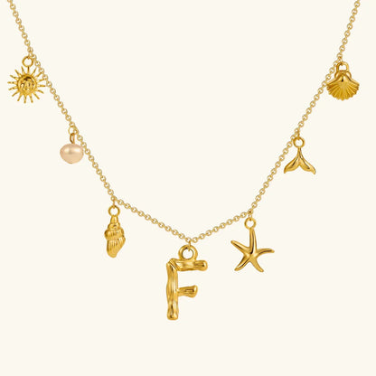 [AuraEcho]Avaria Ocean Initial Necklace