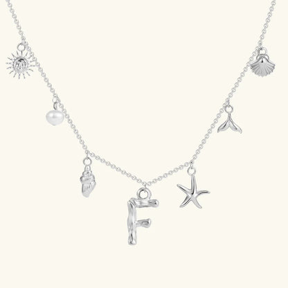 [AuraEcho]Avaria Ocean Initial Necklace