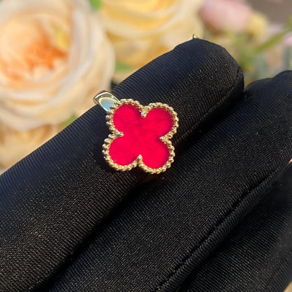 [AuraEcho]NEW CLOVER PINK ENAMEL RINGS