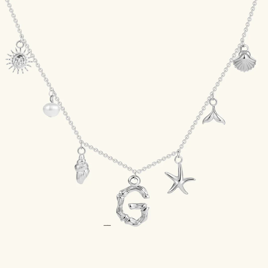 [AuraEcho]Avaria Ocean Initial Necklace