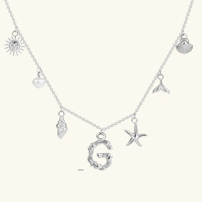 [AuraEcho]Avaria Ocean Initial Necklace